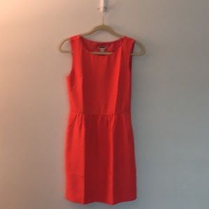 J. Crew Factory coral pink orange dress